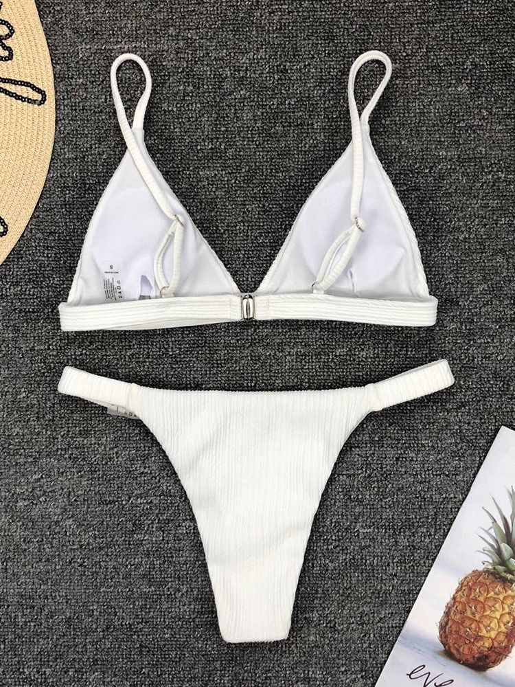 Kvinnors Lapptäcke Bikini Set Sexiga Badkläder