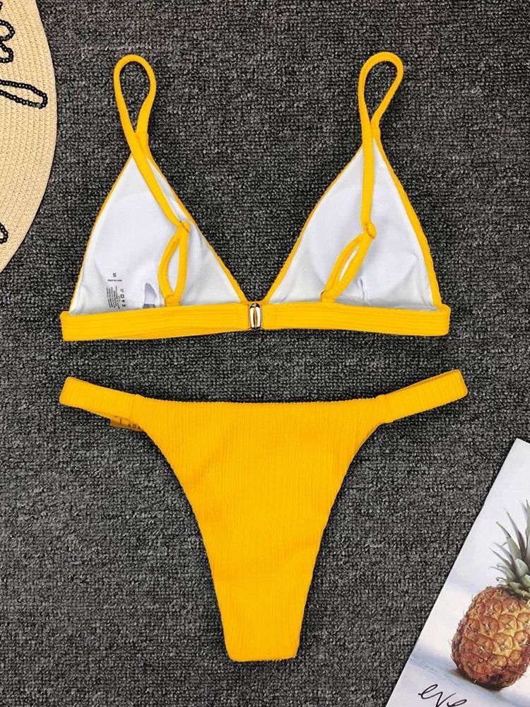 Kvinnors Lapptäcke Bikini Set Sexiga Badkläder