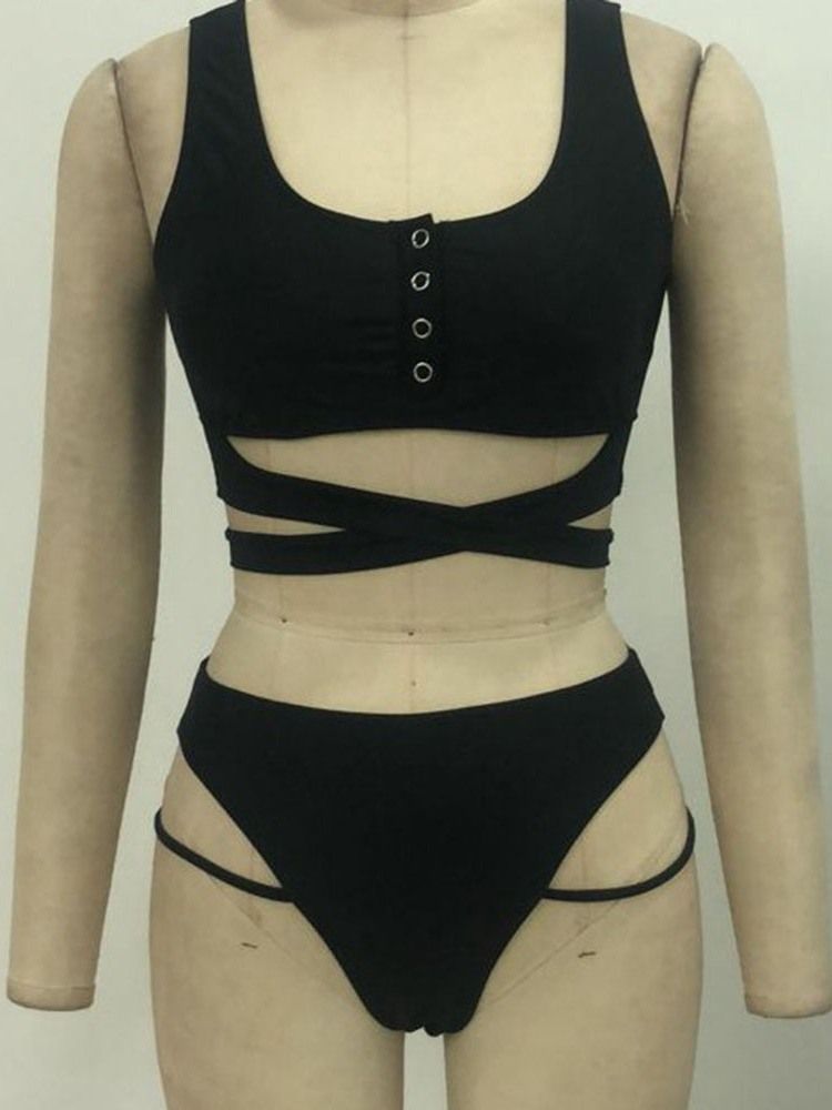 Kvinnors Sexiga Tankini-set Badkläder