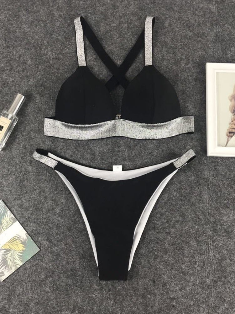 Kvinnors Tryck Sexiga Tankini Set Badkläder