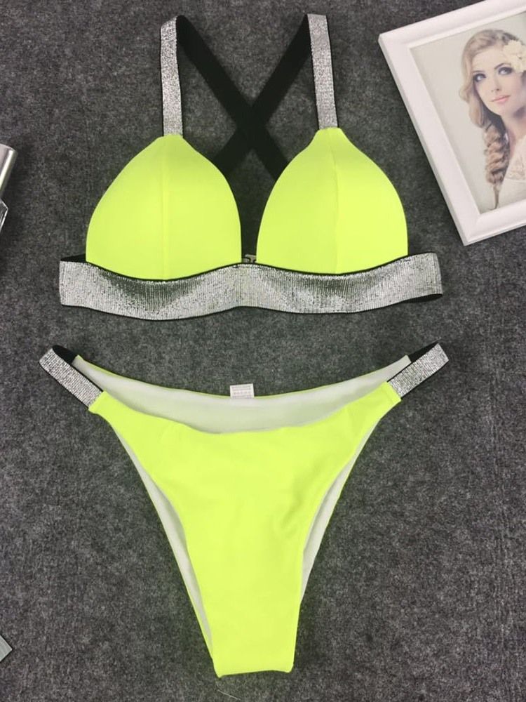 Kvinnors Tryck Sexiga Tankini Set Badkläder