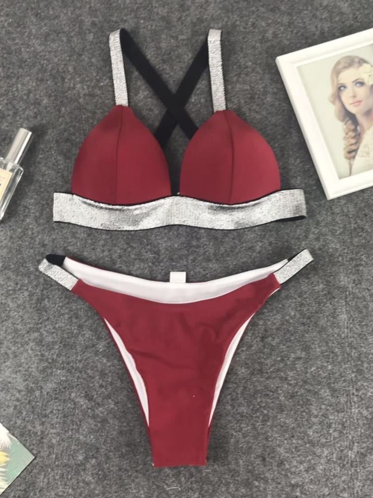 Kvinnors Tryck Sexiga Tankini Set Badkläder