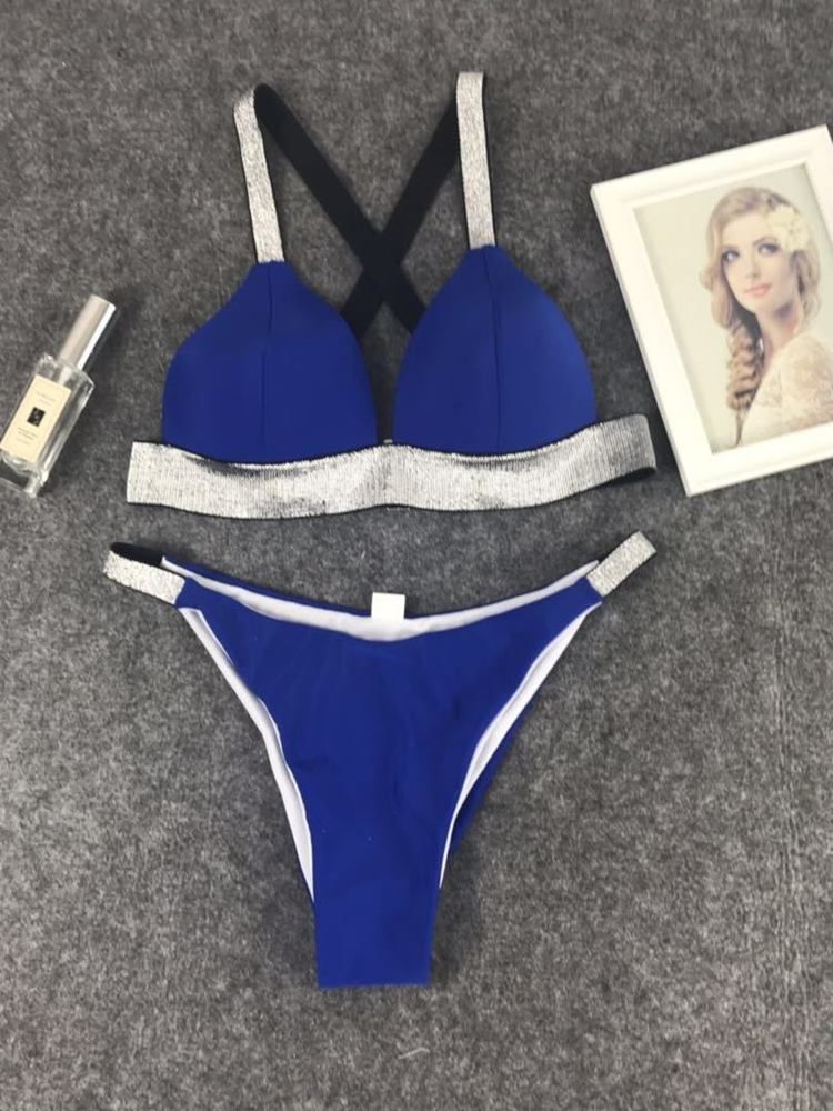 Kvinnors Tryck Sexiga Tankini Set Badkläder