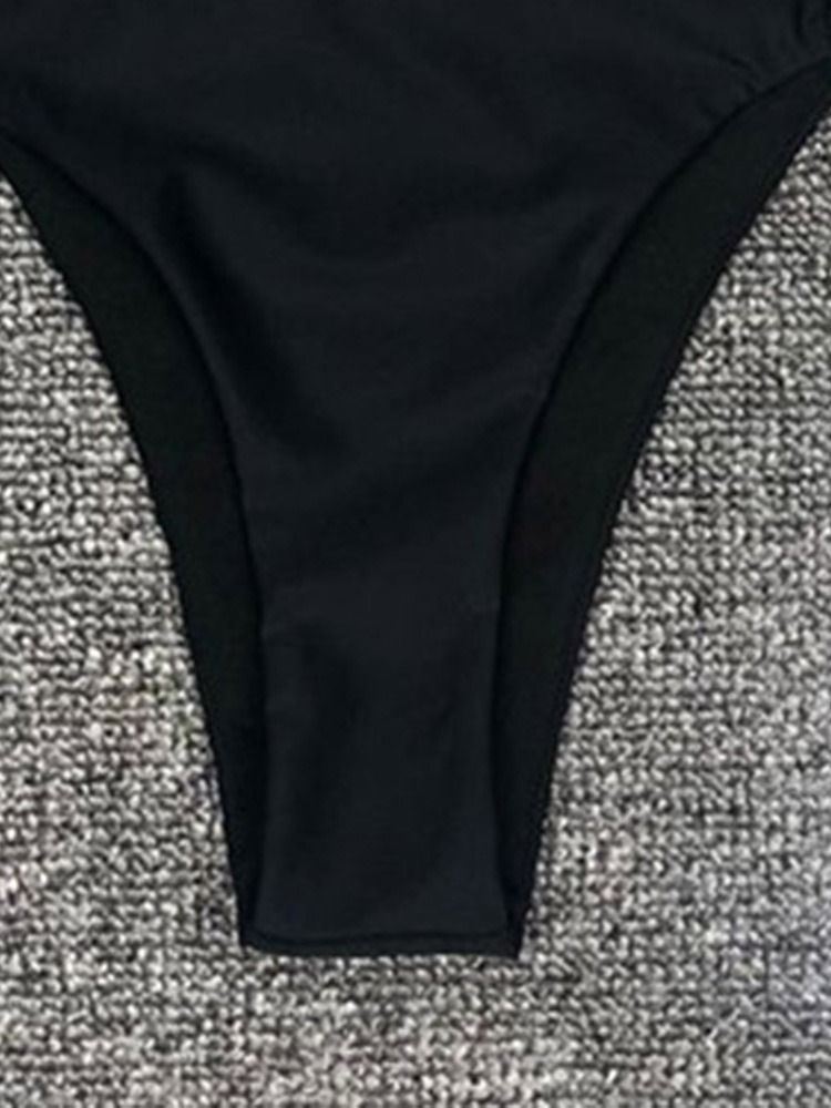 Plain Beach Look Bikini Set Badkläder För Kvinnor