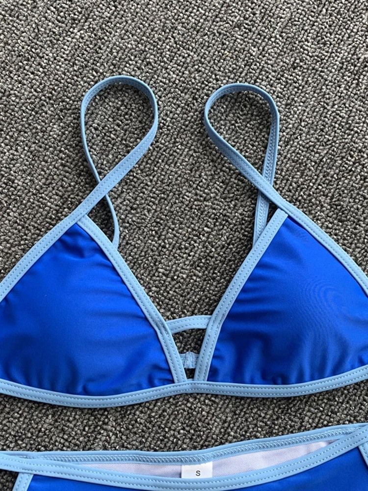 Plainwork För Kvinnor Ihåligt Micro Bikini Set