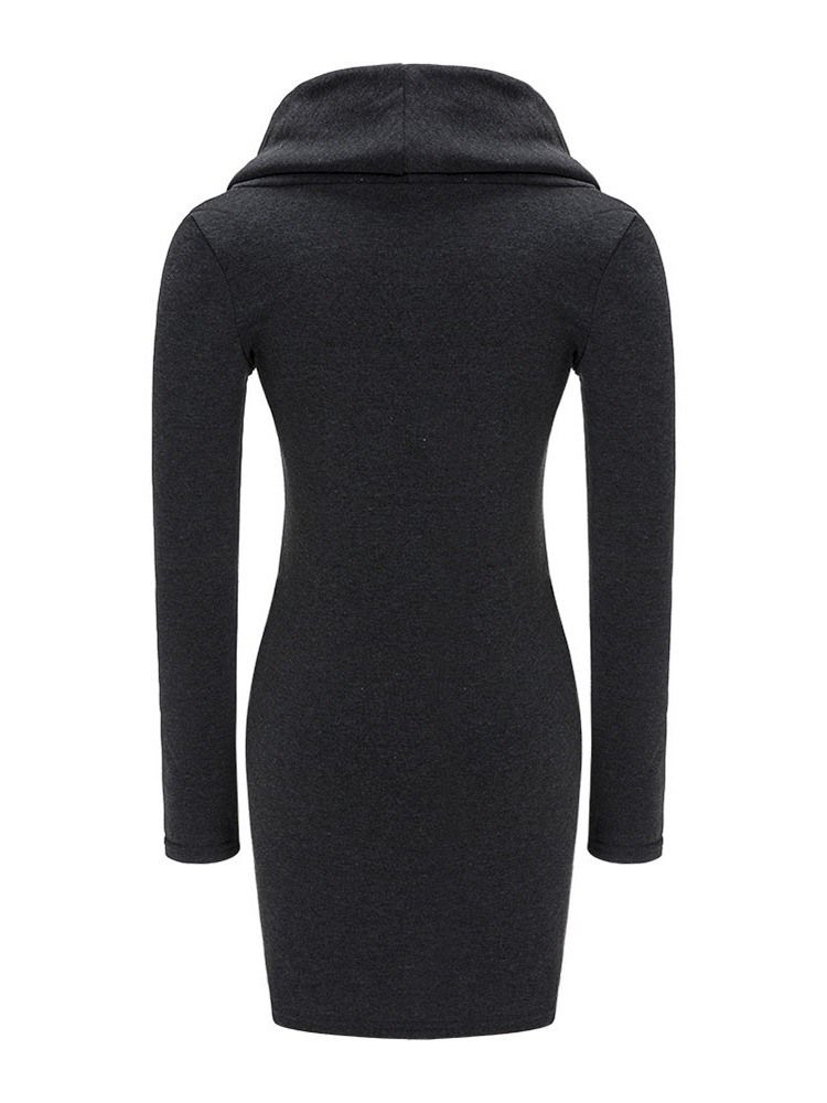 Bodycon Plain Ovanför Knäet Damklänning