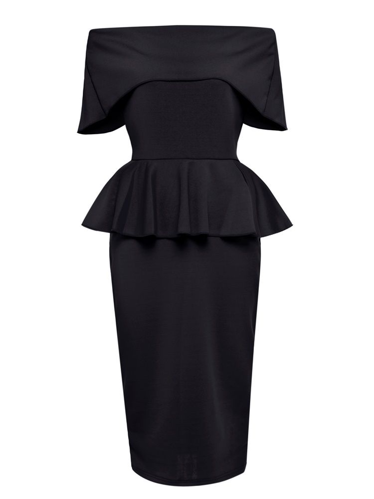 Slash Neck Layered Ruffles Bodycon Dress