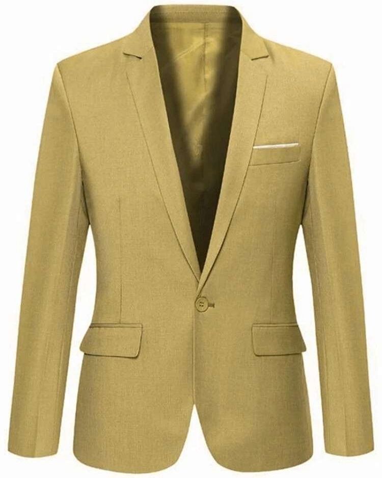 Enfärgad Vogue One-slim Slim Blazer För Män