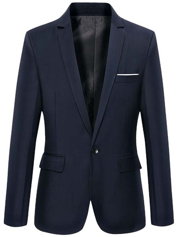 Enfärgad Vogue One-slim Slim Blazer För Män