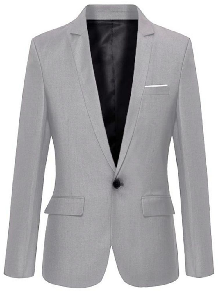 Enfärgad Vogue One-slim Slim Blazer För Män