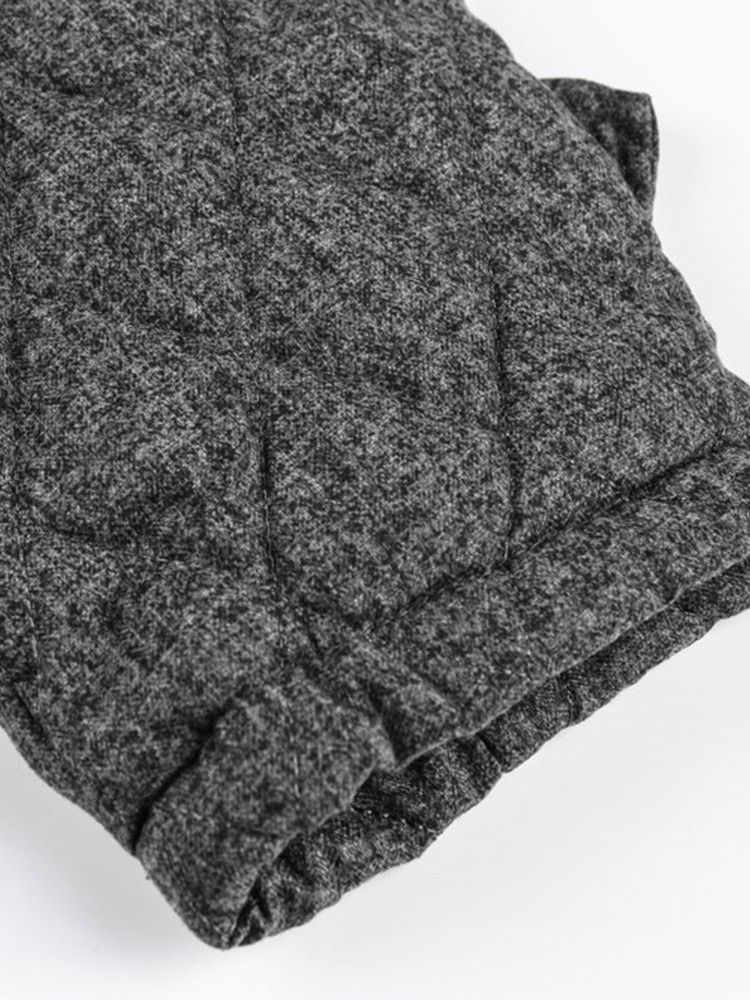 Plain Konstgjord Fleece Stativ Krage Herr Casual Jacka