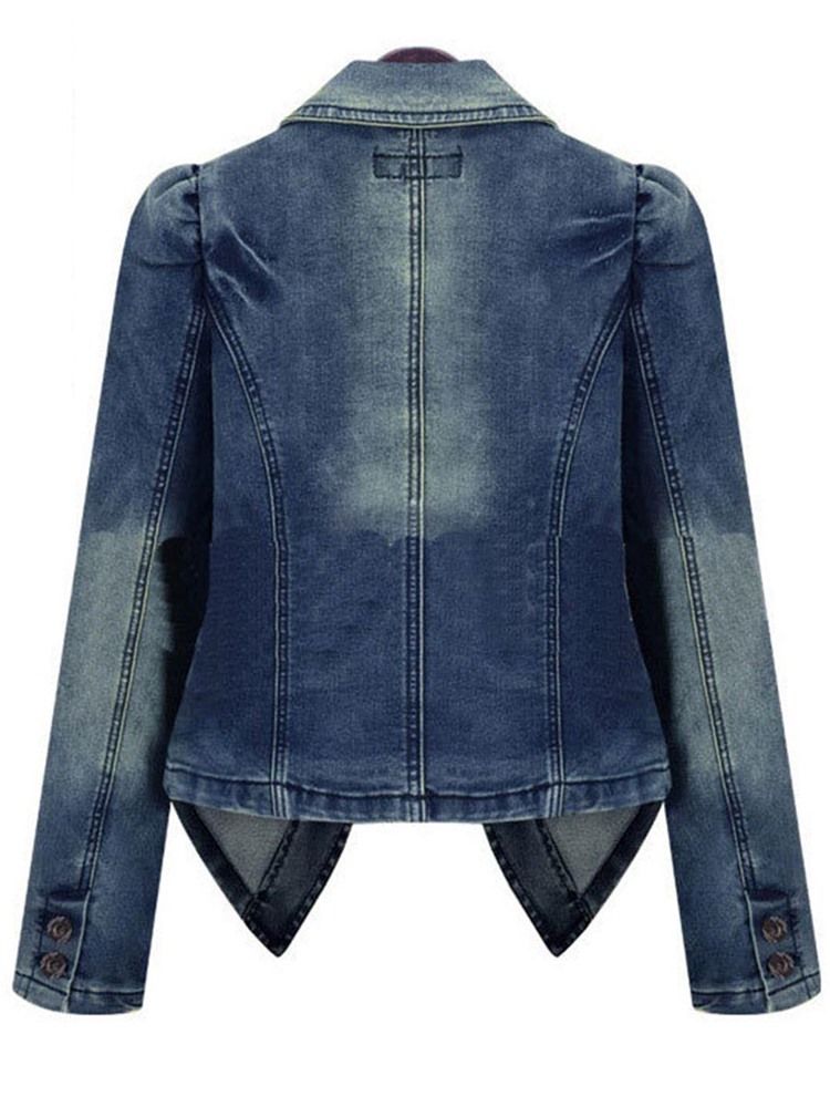 Ytterkläder För Denim Med Enkelbröst I Denim