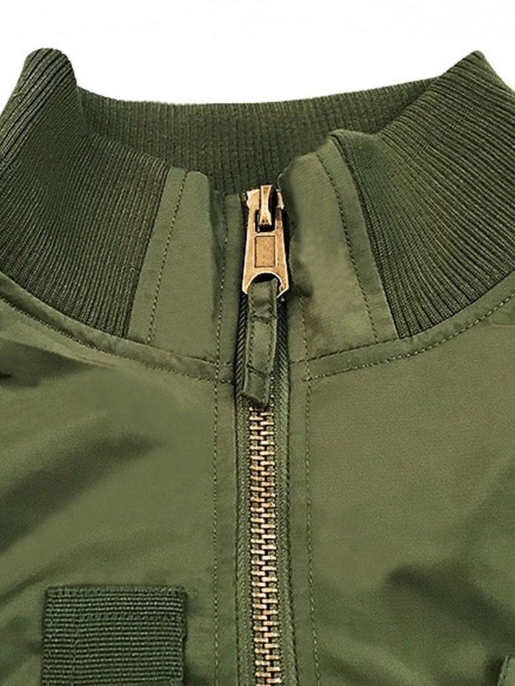 Zipper Turtleneck Spring Slim Slim Jacket För Män