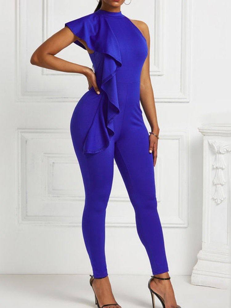 Plain Ankle Length Fashion Pencil Pants Dam Slim Jumpsuit