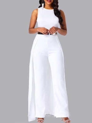 Plain Full Length Fashion Slim Jumpsuit För Kvinnor