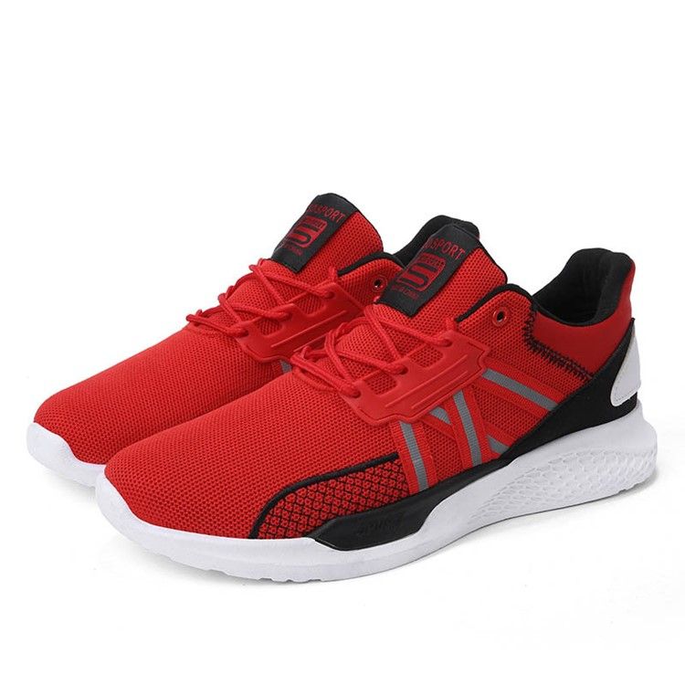 Mesh Lace-up Patchwork Round Toe Men's Athletic Shoes