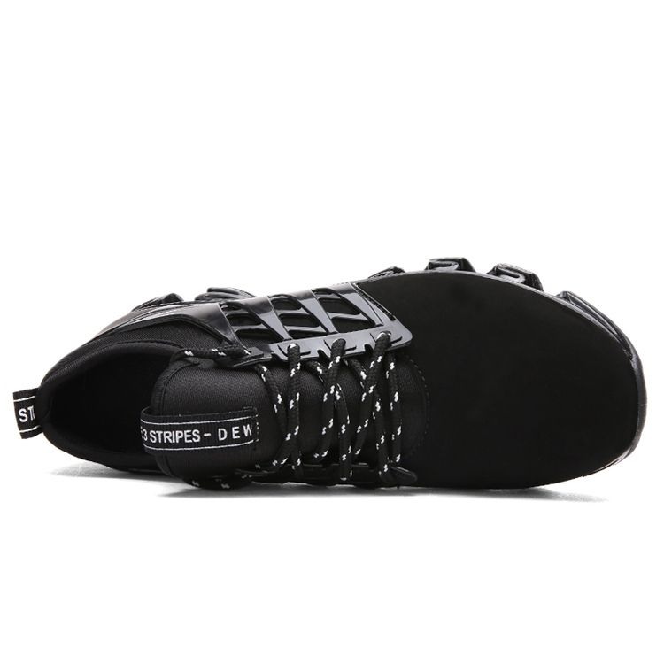 Pu Lace-up Round Toe Herr Löparskor