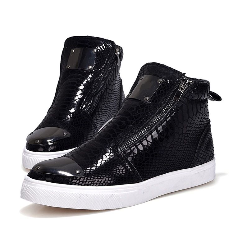 Sequin Serpentine Zipper High-cut Herrskor