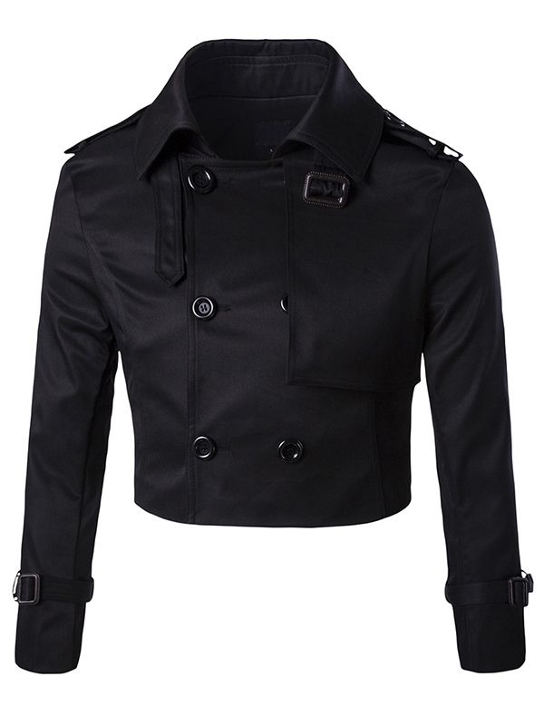 Avtagbar Vogue Double-breasted Slim Trench Coat För Män