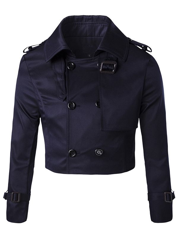 Avtagbar Vogue Double-breasted Slim Trench Coat För Män