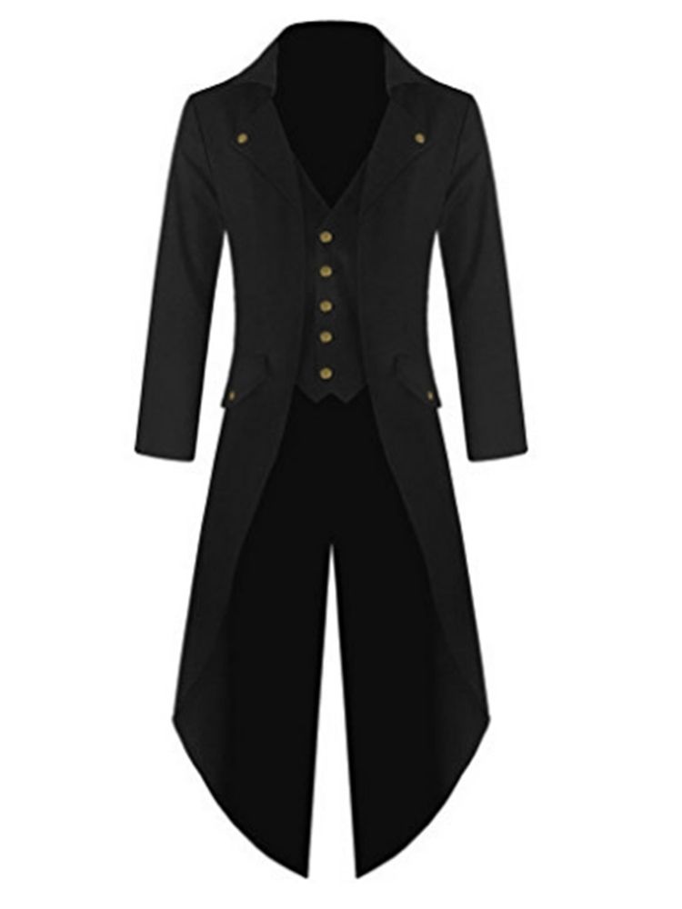 Plain Slim Fitted Swallowtail Small Size Men's Trench Coat