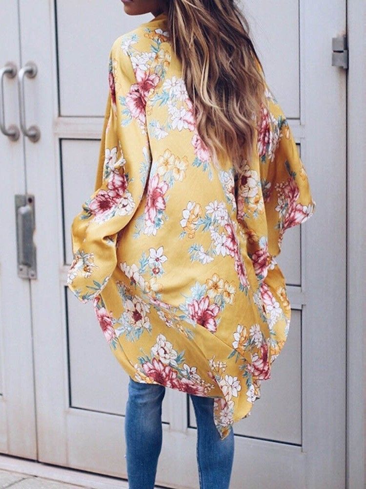 Wrapped Print Women's Look Casual Trench Coat