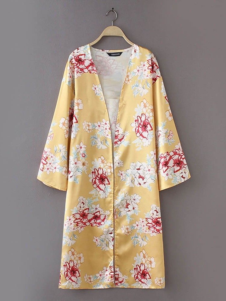 Wrapped Print Women's Look Casual Trench Coat