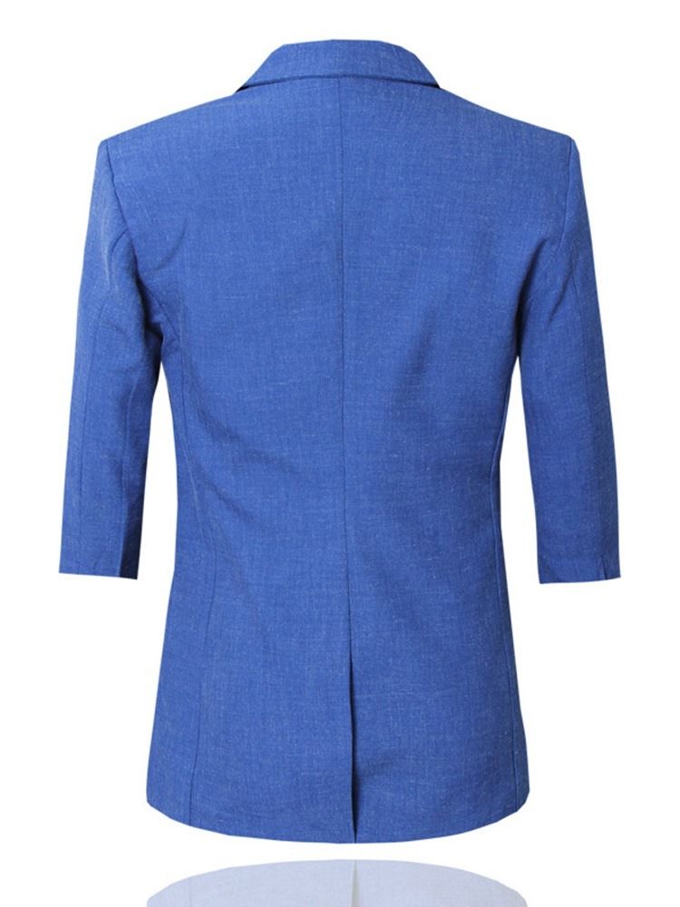 Blazer Button Plain Mens Dress Suit