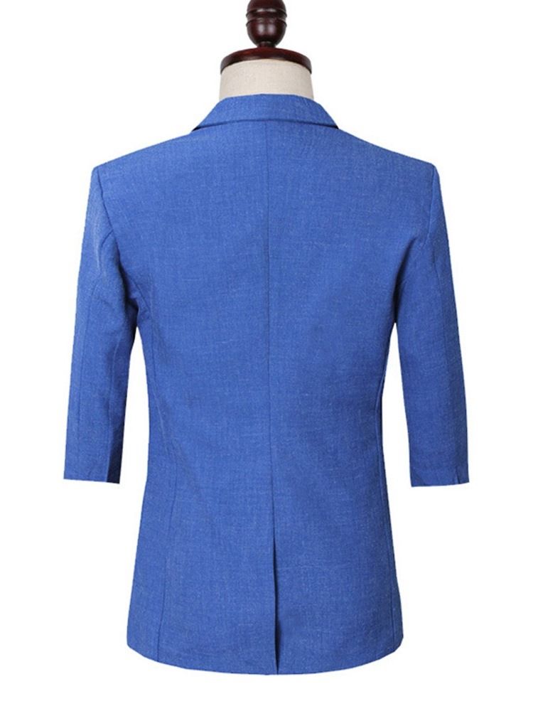 Blazer Button Plain Mens Dress Suit