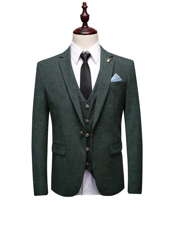 Fashion Blazer Pocket Mens Dress Suit