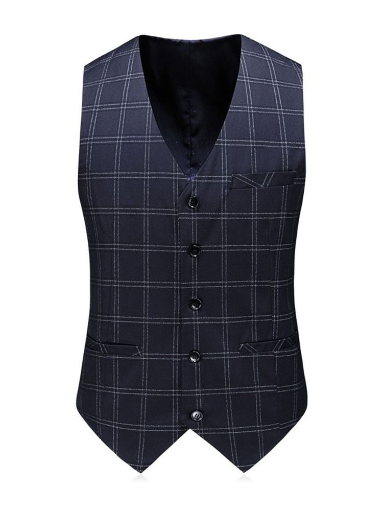 Fashion Plaid Blazer Mens Dress Suit