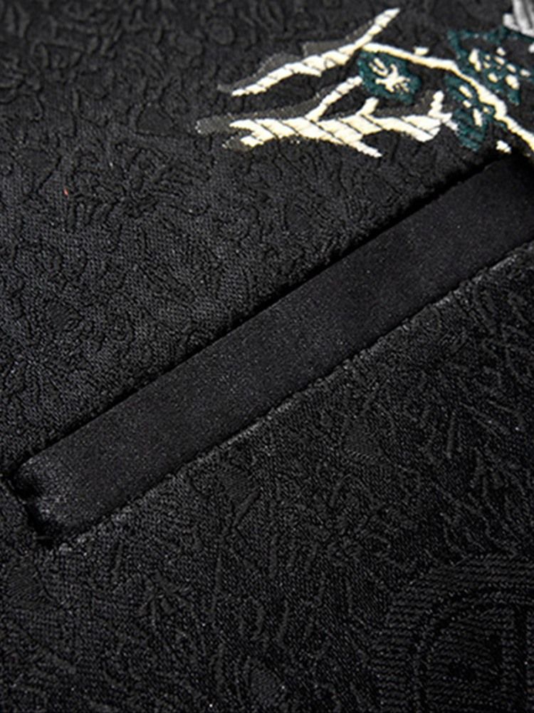 Notched Lapel Print Herrdräkt