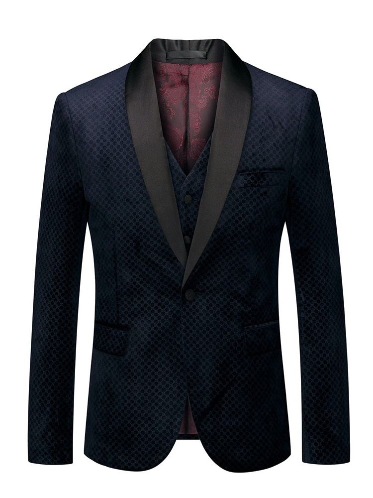 One Button Fashion 3-piece Mens Dress Suit