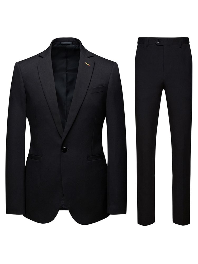 One Button Button Pants Mens Dress Suit