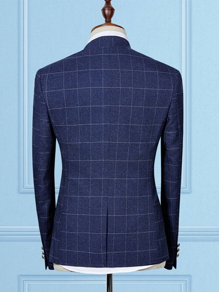 One-button Plaid Blazer Herrkläder