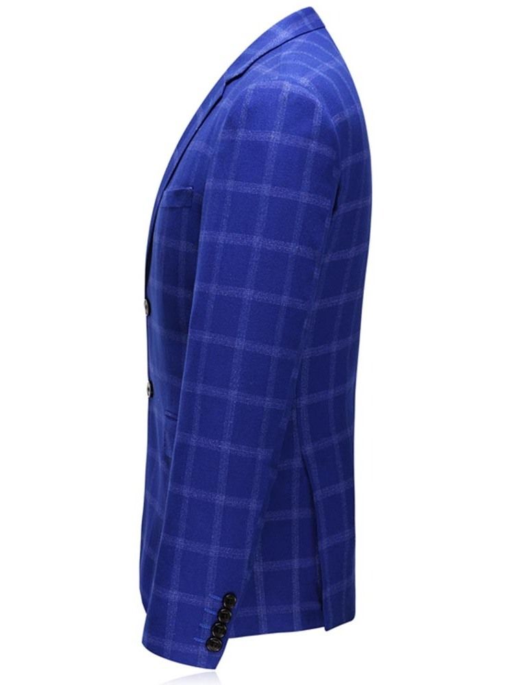 Plaid Blazer Kläddräkt För Män