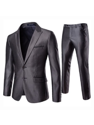 Plain Blazer Pants Mens Casual Dress Suit