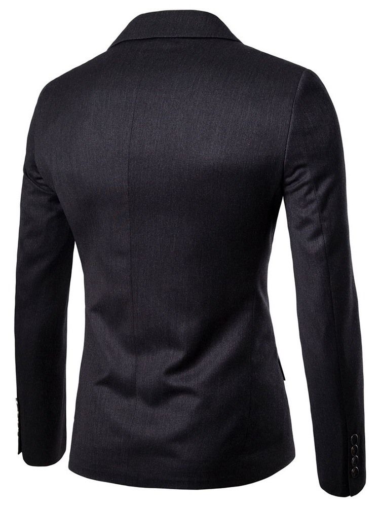 Plain Single-breasted Blazer Mens 2 Pieces Dress Suit