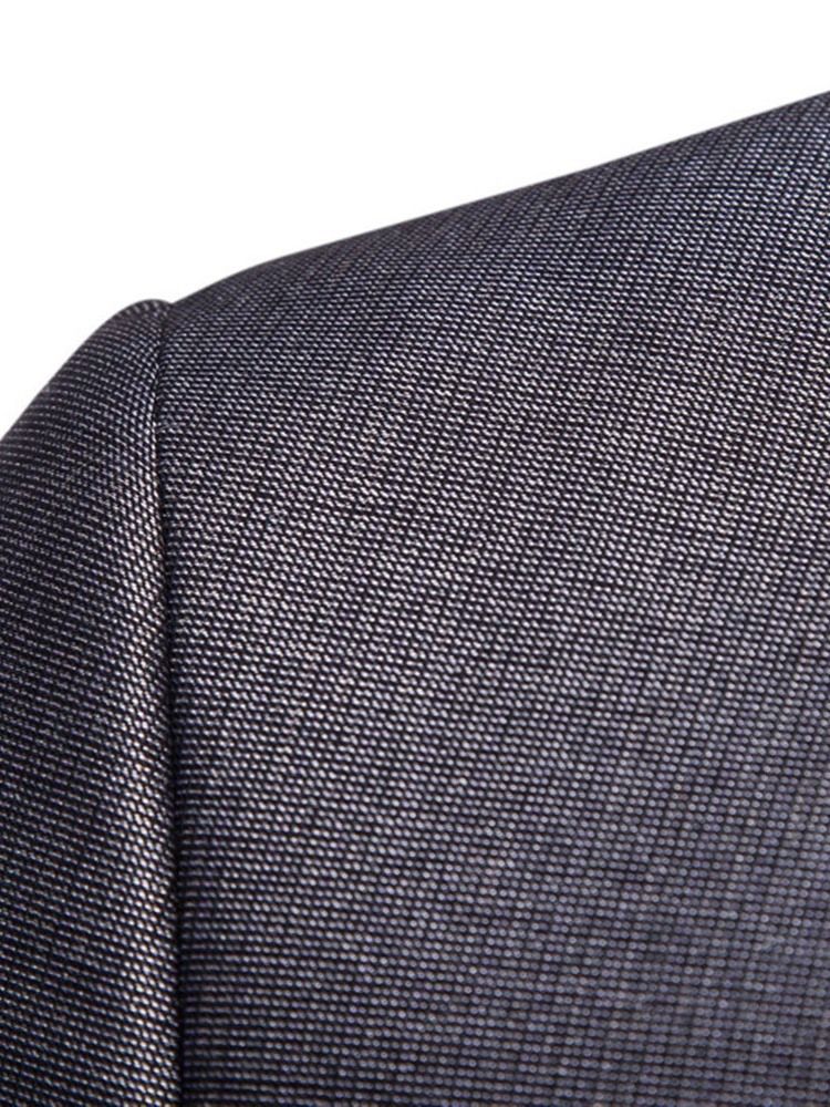 Plain Single-breasted Pocket Blazer Mens Casual Dress Suit