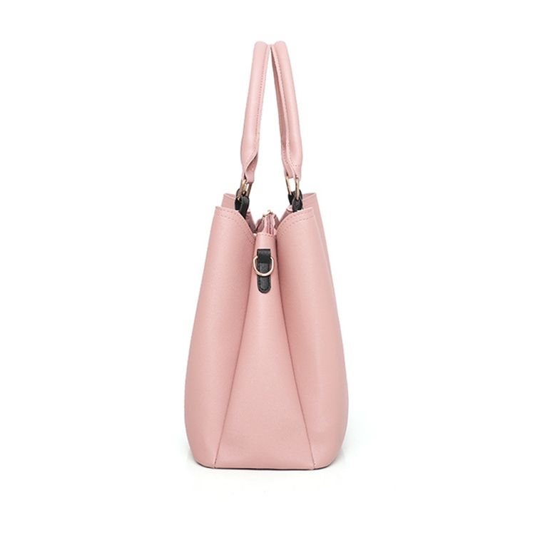 Casual Pu Plain Fat-shaped Bag Set