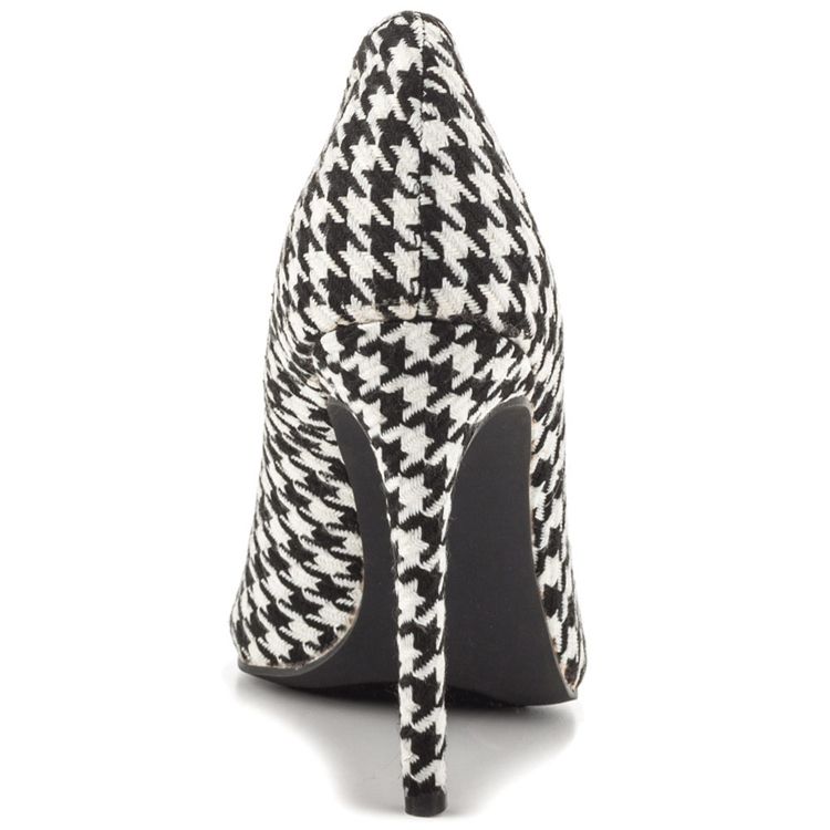 Kvinnors Houndstooth Point Toe Pumps