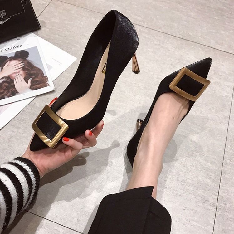 Paljett Slip-on Stiletto Heel Dam Pumps