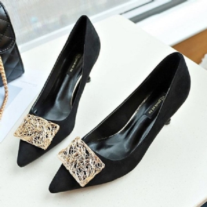 Plain Sequin Spets Toe Stiletto Heel Pumps För Kvinnor