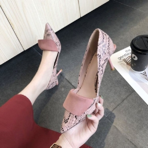 Serpentine Spets Toe Stiletto Heel Pumps För Kvinnor