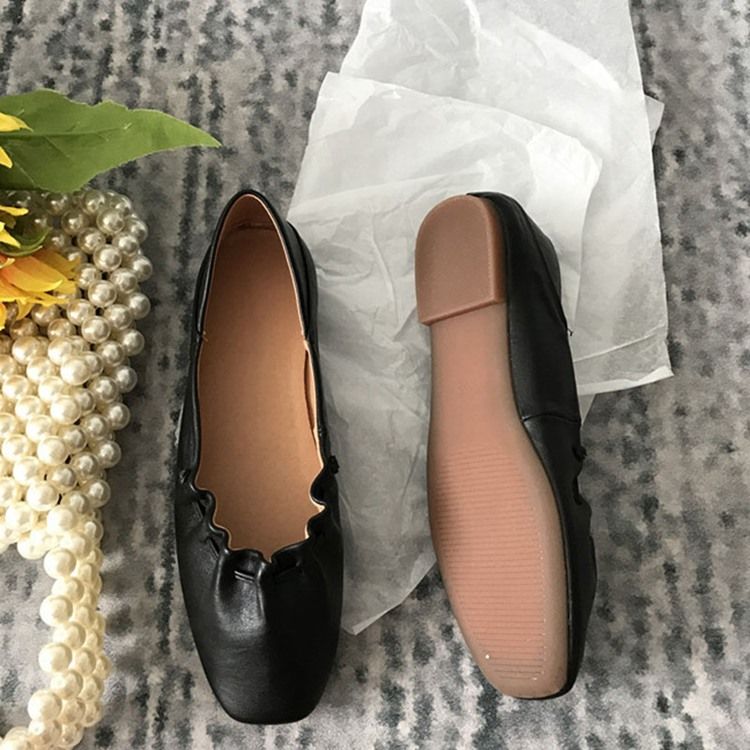 Pu Square Toe Toe Slip-on Block Heel Damskor