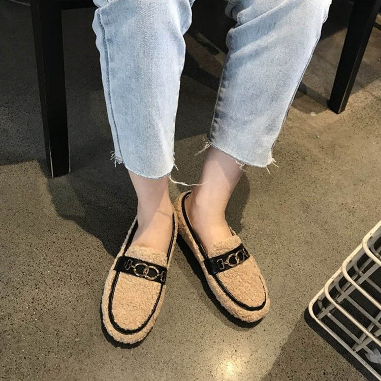 Slip-on Round Toe Casual Women's Winter Flats