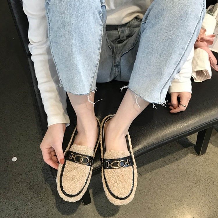 Slip-on Round Toe Casual Women's Winter Flats