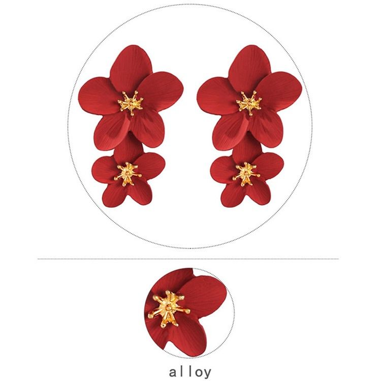 Blomlegeringsfärgade Örhängen