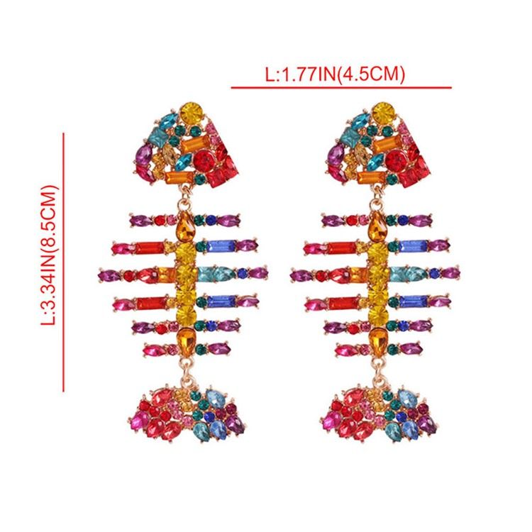 Fisk Diamante Glänsande Örhängen