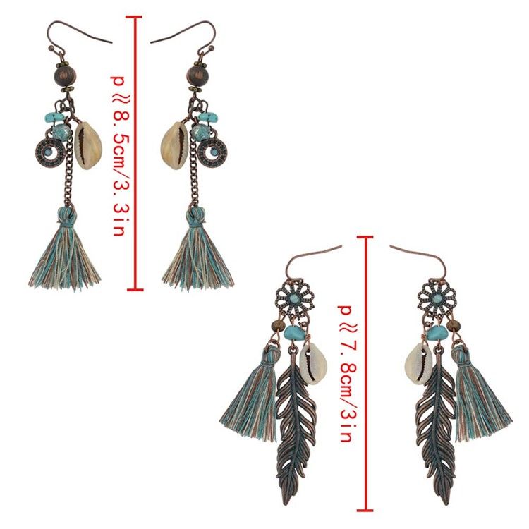 Leafage Shell Drop Earrings